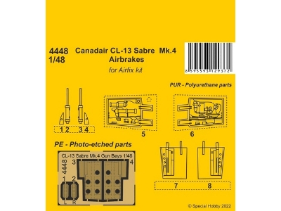 Canadair Cl-13 Sabre Mk.4 Airbrakes (For Airfix Kit) - image 1