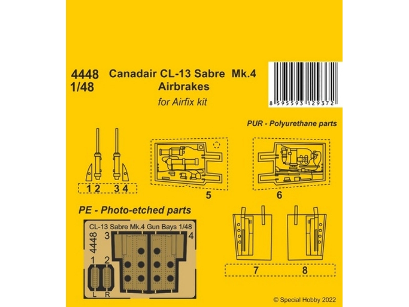 Canadair Cl-13 Sabre Mk.4 Airbrakes (For Airfix Kit) - image 1