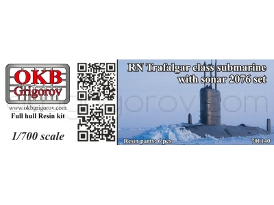 Rn Trafalgar Class Submarine With Sonar 2076 Set - image 1