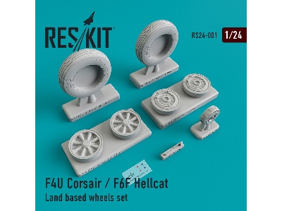 F4u Corsair / F6f Hellcat Land Based Wheels Set - image 1