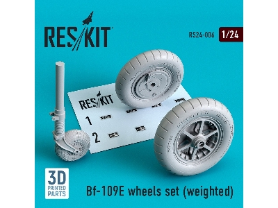 Bf-109e Wheels Set (Weighted) - image 1