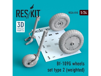 Bf-109g Wheels Set Type 2 (Weighted) - image 1