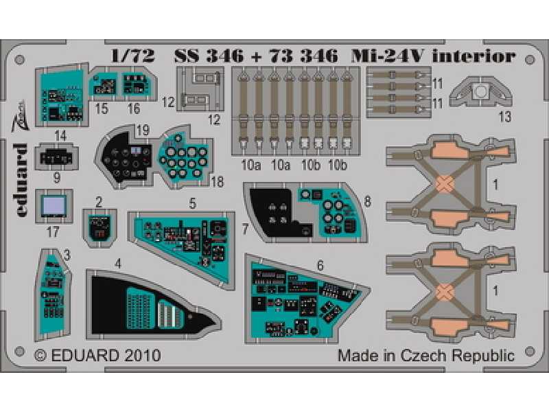 Mi-24V Hind interior S. A. 1/72 - Hobby Boss - image 1