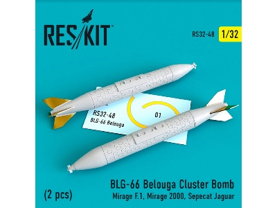 Blg-66 Belouga Cluster Bomb 2 Pcs Mirage F.1, Mirage 2000, Sepecat Jaguar - image 1