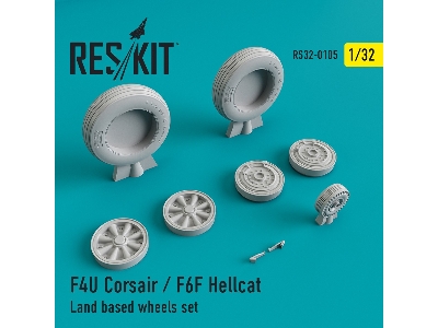 F4u Corsair / F6f Hellcat Land Based Wheels Set - image 1