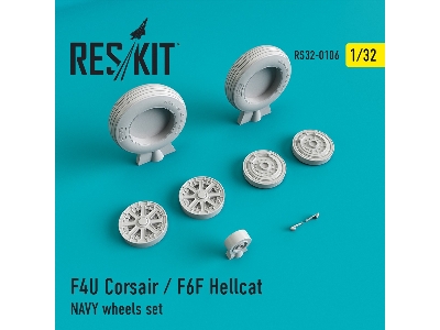 F4u Corsair / F6f Hellcat Navy Wheels Set - image 1