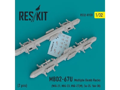 Mbd2-67u 2 Pcs Multiple Bomb Racks (Mig-21, Mig-23, Mig-27(&#1052;), Mig-29&#1050;, Su-25, Yak-38) - image 1