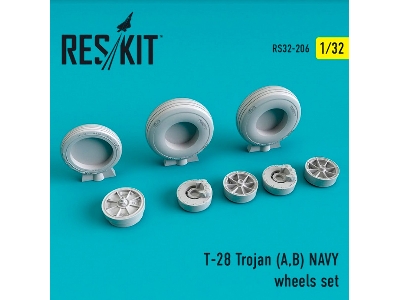 T-28 Trojan A,b Navy Wheels Set - image 1