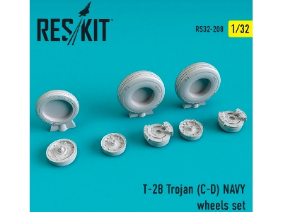T-28 Trojan C-d Navy Wheels Set - image 1