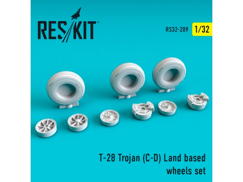 T-28 Trojan C-d Land Based Wheels Set - image 1