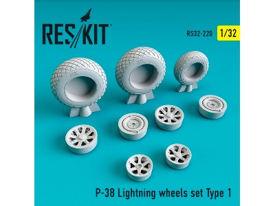 P-38 Lightning Wheels Set Type 1 - image 1