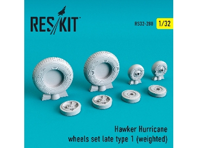 Hawker Hurricane Wheels Set Late Type 1 Weighted - image 1