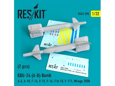 Gbu-24 A-b Bomb 2 Pcs A-6, A-10, F-14, F-15, F-16, F/A-18, F-111, Mirage 2000 - image 1