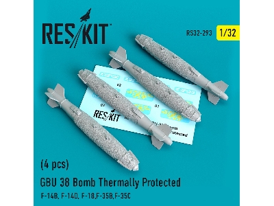 Gbu 38 Bomb Thermally Protected 4 Pcs F-14b, F-14d, F-18,f-35b,f-35c - image 1