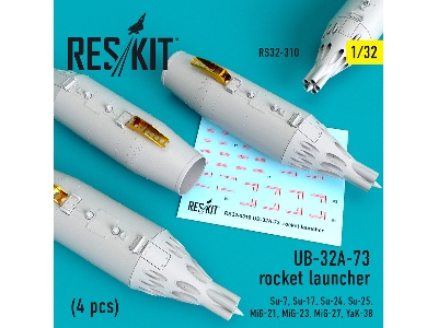 Ub-32a-73 Rocket Launcher 4 Pcs Su-7, Su-17, Su-24, Su-25, Mig-21, Mig-23, Mig-27, Yak-38 - image 1