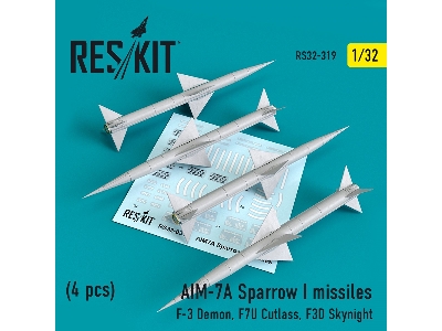 Aim-7a Sparrow I Missiles (4pcs) (F-3 Demon, F7u Cutlass, F3d Skynight) - image 1