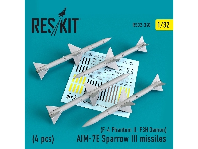 Aim-7e Sparrow Iii Missiles (4pcs) (F-4 Phantom Ii, F3h Demon) - image 1