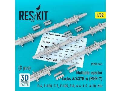 Multiple Ejector Racks A/A37b-6 (Mer-7) (3 Pcs) (F-4, F-100, F-5, F-105, F-8, A-4, A-7, A-10, Kfir) - image 1