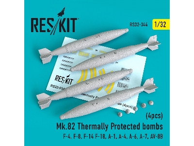 Mk.82 Thermally Protected Bombs (4 Pcs)(F-4, F-8, F-14 F-18, A-1, A-4, A-6, A-7, Av-8b) - image 1