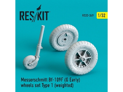Bf-109 (F, G-early) Wheels Set Type 1 (Weighted) - image 1