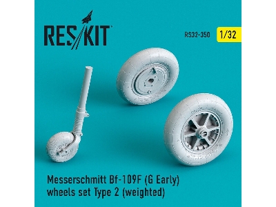 Bf-109 (F, G-early) Wheels Set Type 2 (Weighted) - image 1