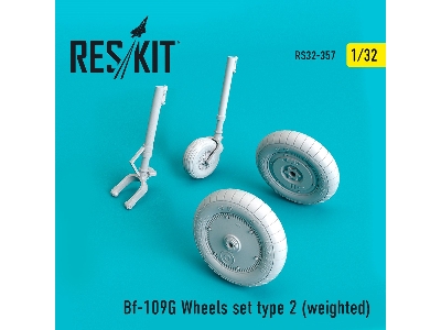 Bf-109g Wheels Set Type 2 (Weighted) - image 1