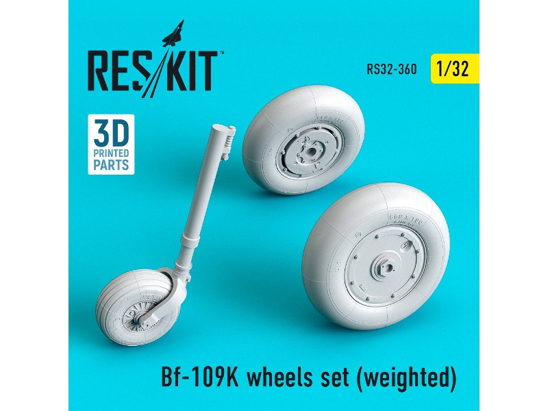 Bf-109k Wheels Set (Weighted) - image 1