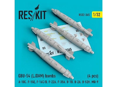 Gbu-54 (Ljdam) Bombs (4 Pcs) (A-10c, F-15e, F-16c/D, F-22a, F-35a, B-1b, B-2a, B-52h, Mq-9) - image 1