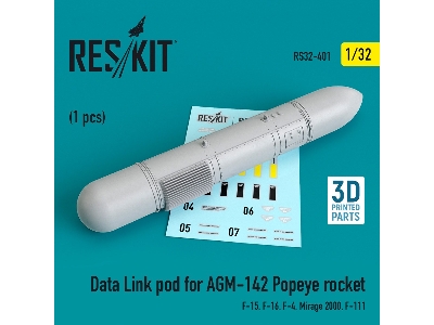 Data Link Pod For Agm-142 Popeye Rocket F-15, F-16, F-4, Mirage 2000, F-111 - image 1