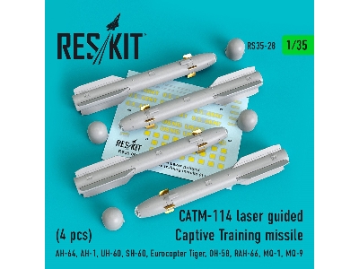 Catm-114 Laser Guided Captive Training Missiles (4 Pcs) (Ah-64, Ah-1, Uh-60, Sh-60, Eurocopter Tiger, Oh-58, Rah-66, Mq-1, Mq-9)