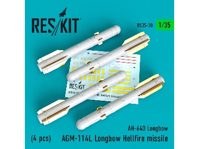 Agm-114l Longbow Hellfire Missiles (4 Pcs)(Ah-64d Longbow) - image 1