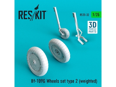 Bf-109g Wheels Set Type 2 (Weighted) - image 1