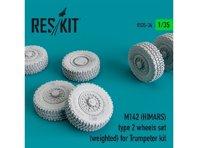 M142 Himars Type 2 Wheels Set Weighted For Trumpeter Kit - image 1