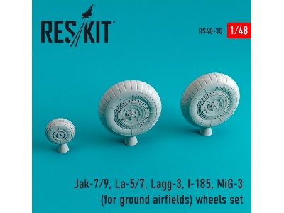 Jak-7/9, La-5/7, Lagg-3, I-185, Mig-3 For Ground Airfields Wheels Set - image 1