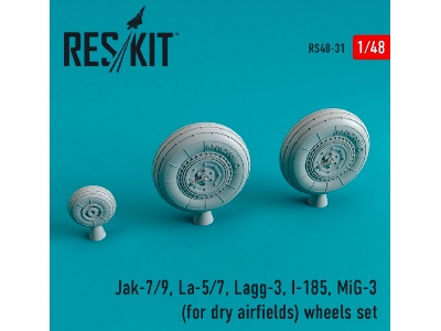 Jak-7/9, La-5/7, Lagg-3, I-185, Mig-3 (For Dry Airfields) Wheels Set - image 1