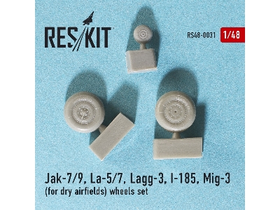 Jak-7/9, La-5/7, Lagg-3, I-185, Mig-3 (For Dry Airfields) Wheels Set - image 2