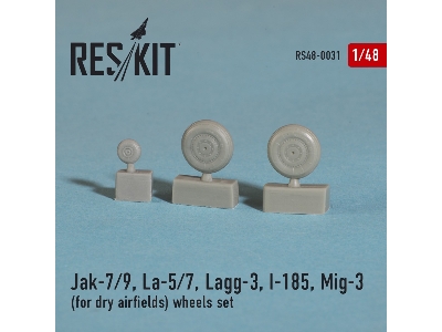 Jak-7/9, La-5/7, Lagg-3, I-185, Mig-3 (For Dry Airfields) Wheels Set - image 3