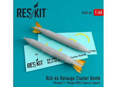 Blg-66 Belouga Cluster Bomb (2 Pcs) (Mirage F.1, Mirage 2000, Sepecat Jaguar) - image 1