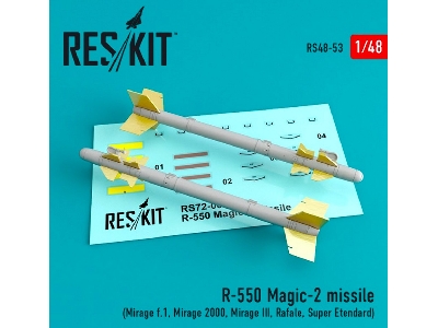 R-550 Magic-2 Missile (4 Pcs) (Mirage F.1, Mirage 2000, Mirage Iii, Rafale, Super Etendard) - image 1