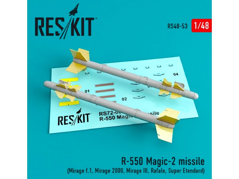 R-550 Magic-2 Missile (4 Pcs) (Mirage F.1, Mirage 2000, Mirage Iii, Rafale, Super Etendard) - image 1