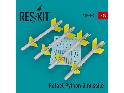 Rafael Python 3 Missile (4 Pcs) (Iai Kfir, F-15c/I, F-16i, Jf-17, Mig-21, Mirage F.1) - image 1