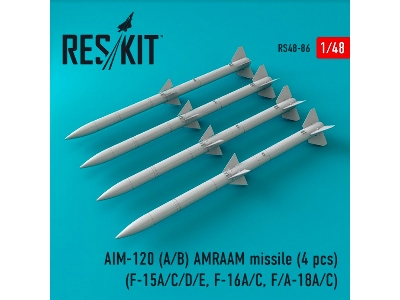 Aim-120 (A/B) Amraam Missile (4 Pcs) (F-15a/C/D/E, F-16a/C, F/A-18a/C) - image 1