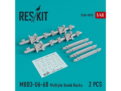 Mbd3-u6-68 Multiple Bomb Racks (Su-17, Su-24, Su-30, Su-34, Su-35) (2 Pcs) - image 1