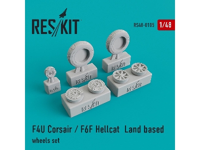F4u Corsair / F6f Hellcat Land Based Wheels Set - image 1