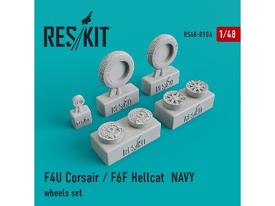 F4u Corsair / F6f Hellcat Navy Wheels Set - image 1