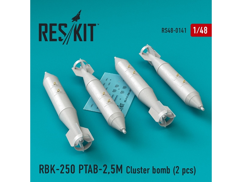 Rbk-250 Ptab-2,5m Cluster Bomb (4 Pcs) (Su-7, Su-17, Su-22, Su-24, Su-25, Su-34, Mig-21, Mig-27) - image 1