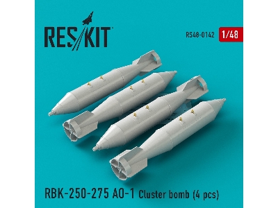 Rbk-250-275 Ao-1 Cluster Bomb (4 Pcs) (Su-7, Su-17, Su-22, Su-24, Su-25, Su-34, Mig-21, Mig-27) - image 1