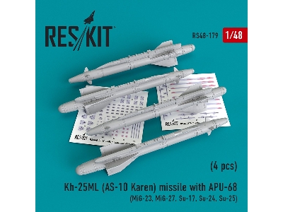 Kh-25ml (As-10 Karen) Missile With Apu-68 (4 Pcs) (Mig-23, Mig-27, Su-17, Su-24, Su-25) - image 1