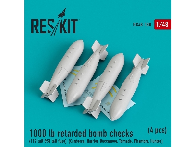 1000 Lb Retarded Bomb Checks (117 Tail-951 Tail Fuze) (Canberra, Harrier, Buccaneer, Tornado, Phantom, Hunter) (4 Pcs) - image 1