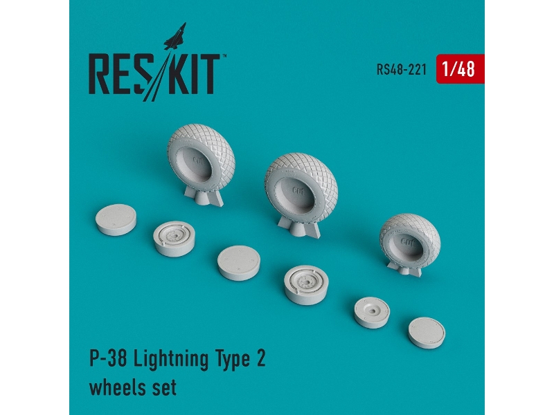 P-38 Lightning Type 2 Wheels Set - image 1 P-38 Lightning Type 2 Wheels Set - image 1